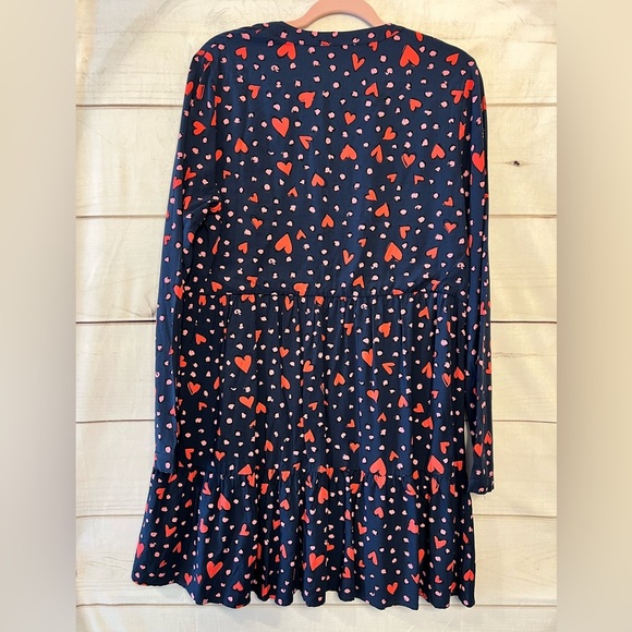 Heart Print Navy Dress - Picture 4 of 4